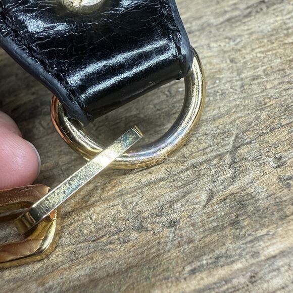 Tory Birch Amanda Black Mini Clutch Crossbody Gold Chain Removable Strap Leather - Picture 9 of 16